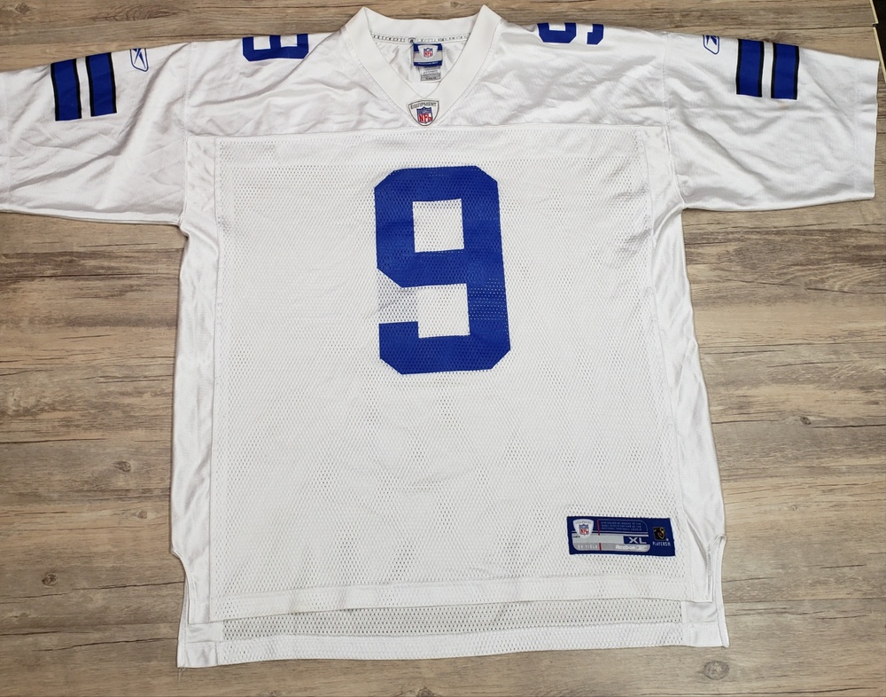 Dallas Cowboys Jersey Mens XL White NFL Football Tony Romo 9 Reebok On Field